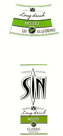 Prekės ženklas: SIN MOJITO Long drink CLASSIC COCKTAIL